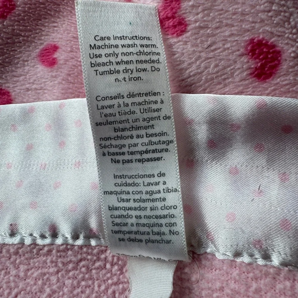 Just One You Carter's Mommy Loves Me‎ Pink Heart Bunny Rabbit Baby Blanket Satin